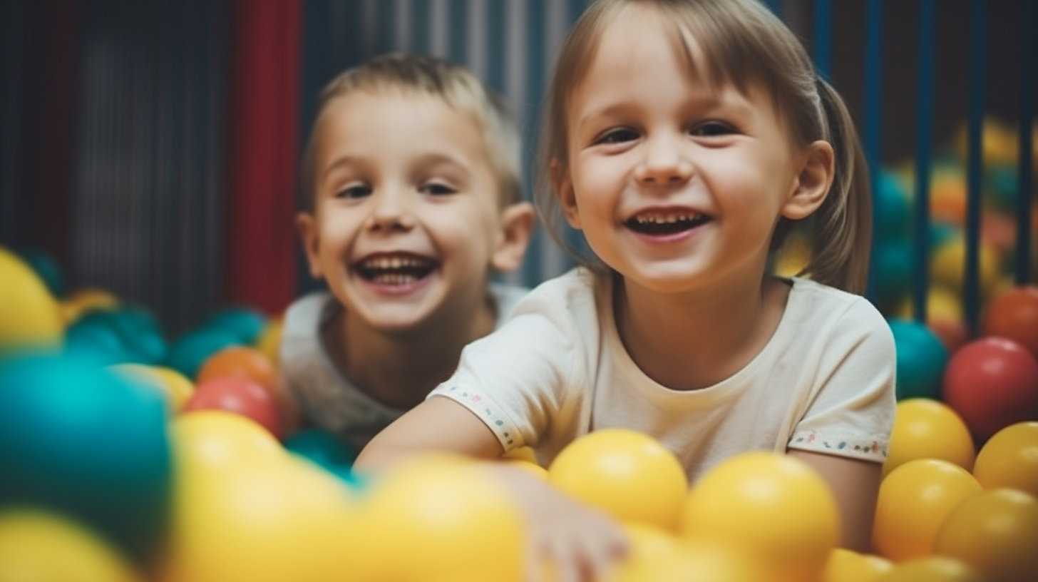 Kinder im Bällebad